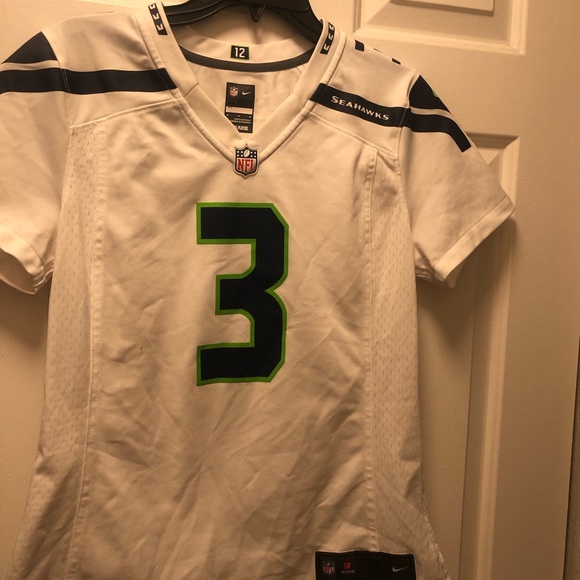 Nike Players NFL Seattle Seahawks #3 Wilson Jersey White Size Medium - Picture 3 of 14